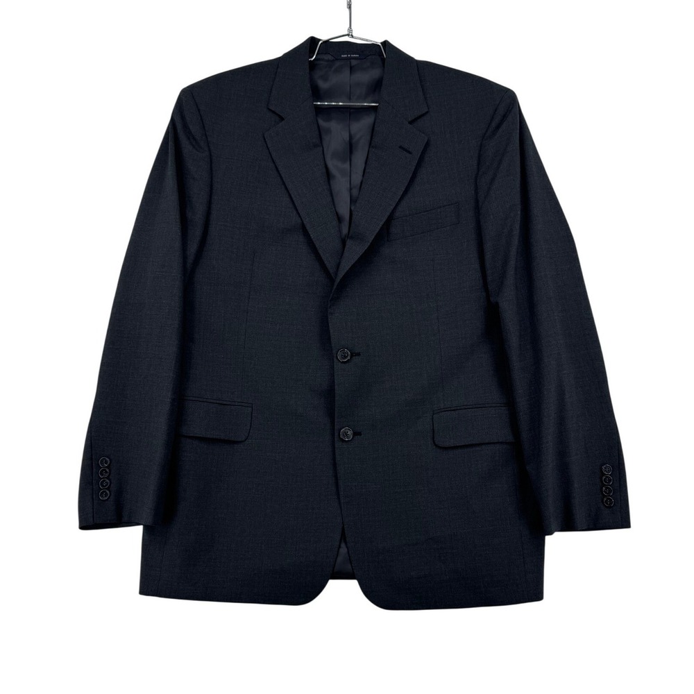 Brooks Brothers Blazer Mens 43R Charcoal Grey Good Brooksease Wool Jacket